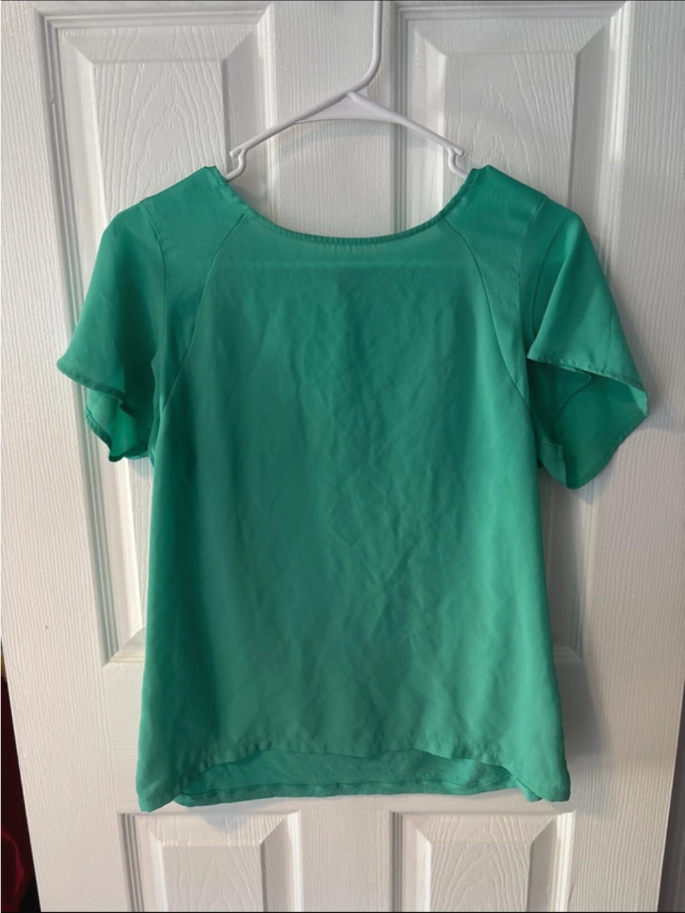 Women's Green Flutter Sleeve Blouse - The Limited